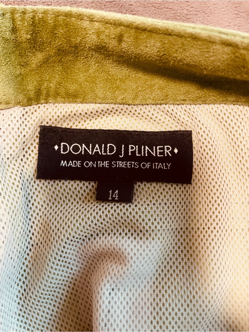 Donald J. Pliner Genuine Suede Leather Pants Lime Green Flare Org Price Is $600 - Picture 9 of 9